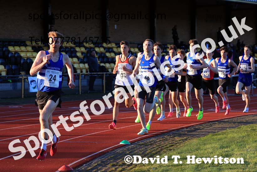 1500 metres, 2024 NEGP 1, Monkton Stadium, Jarrow. Photo: David T. Hewitson/Sports for All Pics
